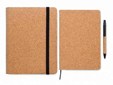 Logo trade reklaamtoote pilt: A5 märkmik-mapp korgist