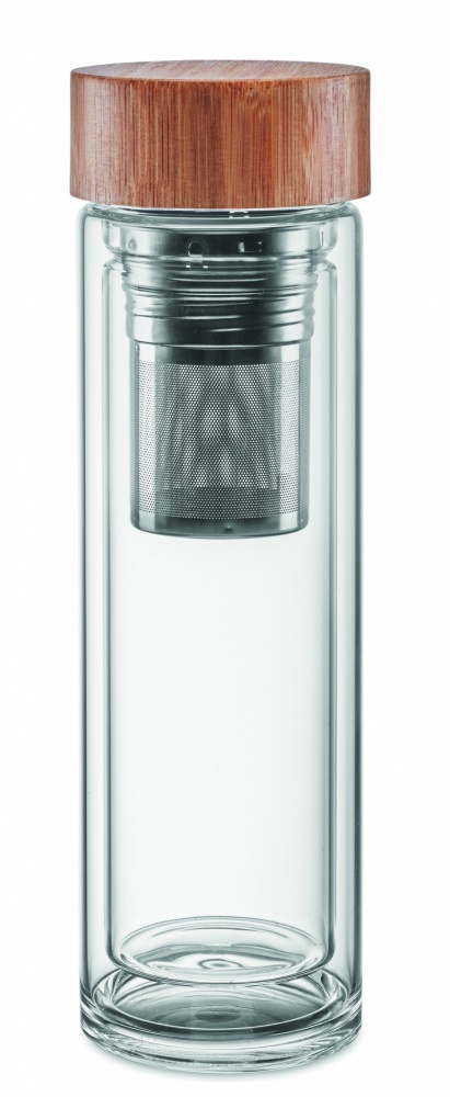 Logo trade firmakingi pilt: Kaheseinaline klaaspudel 400ml München