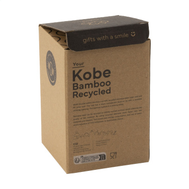 Logo trade reklaamtoote pilt: Kobe Bamboo RCS Recycled Steel 350 ml kohvitass