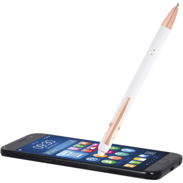 Logo trade firmakingituse pilt: Nanna pastapliiats roosakuldse viimistlusega (sinine tint)