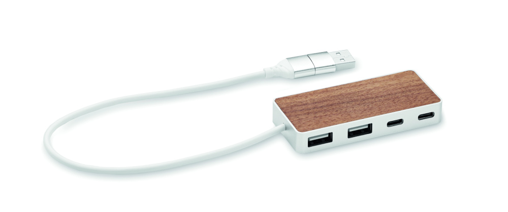 Logotrade reklaamtooted pilt: UBAH USB-jaotur 4 porti 27,5 cm