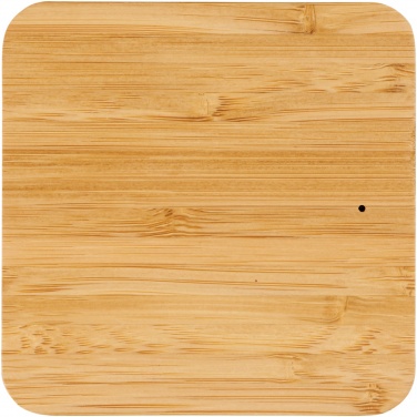 Logotrade mainoslahjat ja liikelahjat tuotekuva: Langaton Leaf-latausalusta 5W, bambua ja kangasta