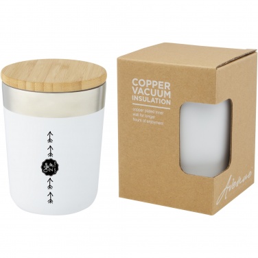 Logotrade liikelahjat mainoslahjat tuotekuva: Lagan 300 ml ruostumattomasta teräksestä kahvimuki bambukannella