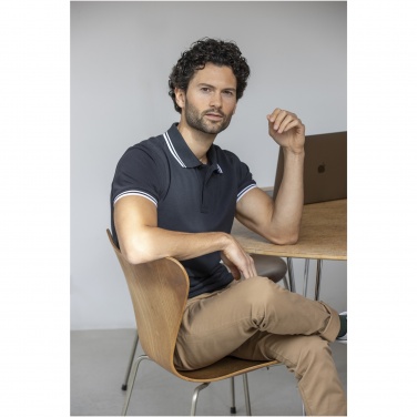 Logo trade mainoslahja ja liikelahja tuotekuva: Amarago miesten lyhythihainen poolopaita, kontrastireunus