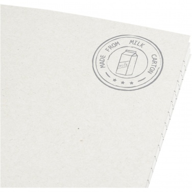 Logotrade mainostuote tuotekuva: Dairy Dream A5-kokoinen Cahier-muistivihko, valmistettu kierrätyistä maitopurkeista