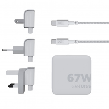 Logo trade mainoslahja kuva: Xtorm XVC2067 GaNUltra 67 W matkalaturi 100 W USB-C PD -kaapelilla