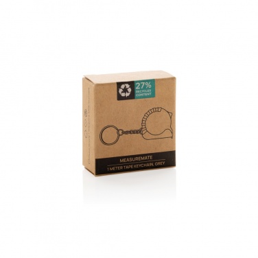 Logotrade liikelahja mainoslahja kuva: MeasureMate RCS kierrätetty ABS 1 m metrimitta avaimenperä