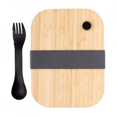 Logotrade mainoslahjat kuva: Lasinen lounasrasia bambukannella