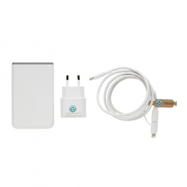 Logo trade liikelahja kuva: Surge RCS kierrätetty PET 20W tyyppi C lataussetti 3 kpl