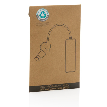 Logo trade liikelahjat mainoslahjat kuva: RCS USB hub tuplaliitännällä kierrätetystä muovista