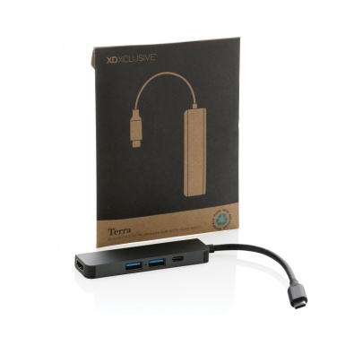 Logo trade mainostuote kuva: Terra hub HDMI tulolla kierrätetystä alumiinista