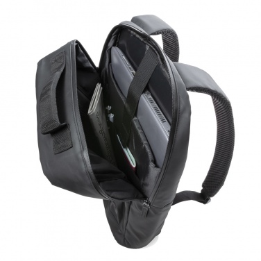 Logotrade liikelahja tuotekuva: Musta PVC-vapaa 15,6"" Fashion-laptopreppu