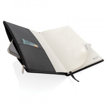 Logo trade liikelahjat tuotekuva: Swiss Peak A5 PU muistikirja vetoketjutaskulla