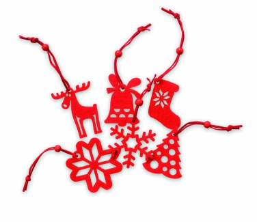 Logotrade mainoslahjat kuva: Set of 6 felt tree hangers