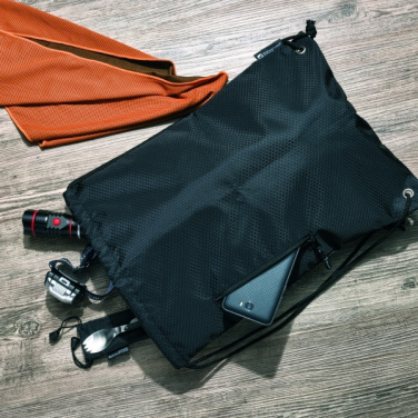 Logotrade liikelahjat mainoslahjat tuotekuva: Kiristysnyörilaukku NUNAVUT Schwarzwolf