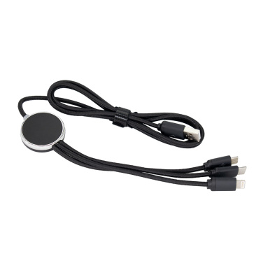 Logotrade liikelahja tuotekuva: 3in1 pitkä kaapeli, jossa valaistu logo kaiverrukseen, W201TG