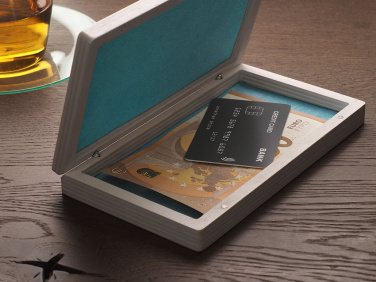 Logo trade mainoslahjat tuotekuva: Puinen setelilaatikko 1816121