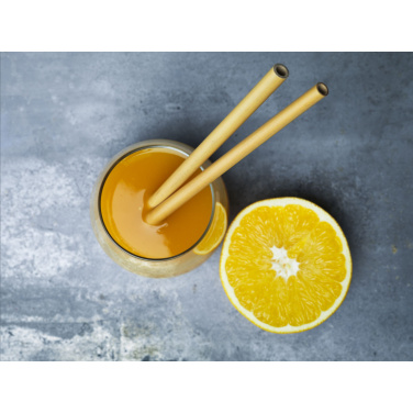 Logotrade mainoslahja tuotekuva: ECO Bamboe Straw Set bambupillit