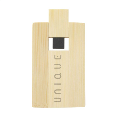 Logotrade mainostuote tuotekuva: Luottokortti USB Bamboo 8GB