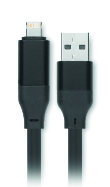 Logotrade mainostuote tuotekuva: 60 W kaapeli-avaimenperä kierrätettyä ABS-muovia