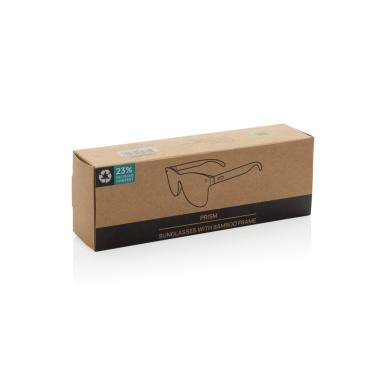 Logo trade liikelahjat tuotekuva: Prism RCS kierrätysmuoviaurinkolasit, joissa on bambukehys