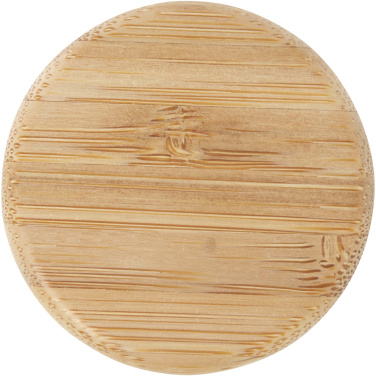 Logo trade mainoslahja kuva: Lume 500 ml:n himmeä natronkalkkilasipullo, jossa on bambukansi