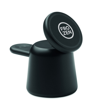 Logotrade liikelahjat mainoslahjat tuotekuva: 3 in 1 langaton laturi 15W