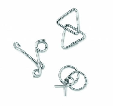 Logotrade reklaminės dovanos nuotrauka: 3 metalinių galvosūkių rinkinys