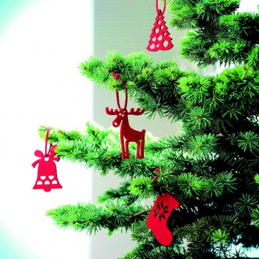 Logotrade Ideja dāvanas foto: Komplektā 6 filca koku pakaramie