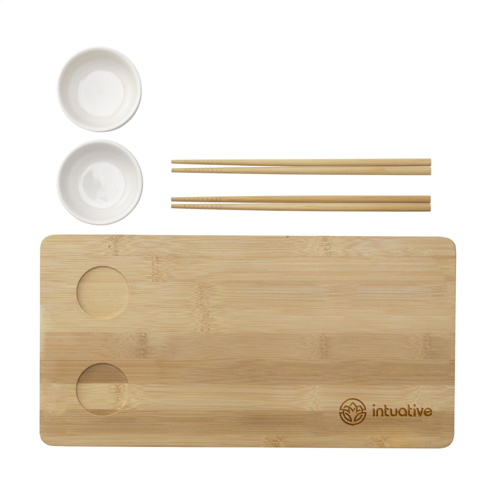 Logotrade dāvanas foto: Temaki Bamboo Sushi Tray dāvanu komplekts