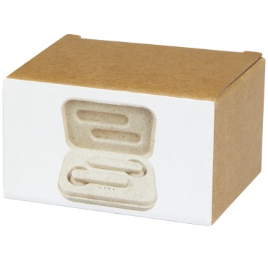 Логотрейд бизнес-подарки картинка: Nantai пшеничная солома, наушники True Wireless