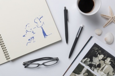 Лого трейд pекламные cувениры фото: X3 черный гладкий стилус