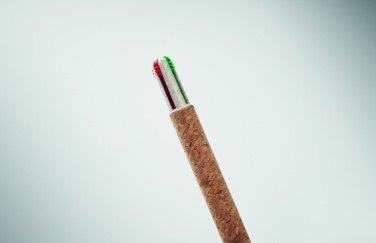 Логотрейд бизнес-подарки картинка: Cork 4-colour ink ball pen