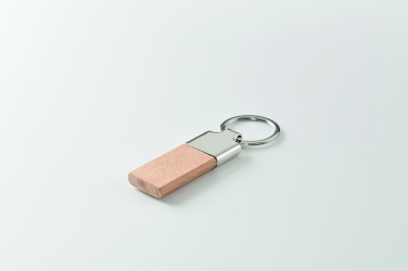 Лого трейд pекламные cувениры фото: Key ring with rubber wood