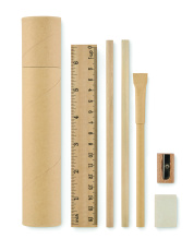 Paper tube stationery set