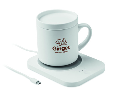 Логотрейд pекламные cувениры картинка: Wireless charger mug warmer set