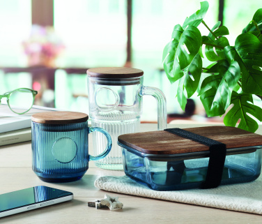 Лого трейд pекламные продукты фото: Ribbed glass mug 300ml