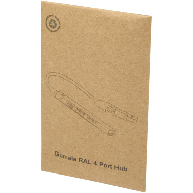 Логотрейд pекламные подарки картинка: Alkaid 4-портовый концентратор USB-A и Type-C из переработанного алюминия с двумя входами