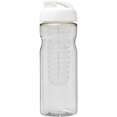 Logotrade presentreklam bild: H2O Active® Base 650 ml sportflaska med uppfällbart lock och fruktbehållare