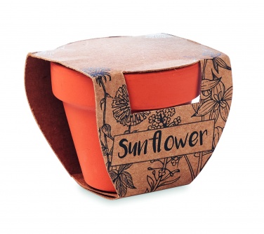 Logotrade profilreklam bild: Terracotta skål 'sunflower'