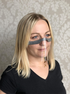 Logotrade reklamprodukter bild: KALIPSO klar ansiktsskydd-mask för mun och näsa 1447162