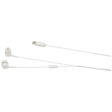 Logotrade kampanjprodukter bild: Baekdu headset med Type C-kabel och förvaringsfodral av återvunnen plast