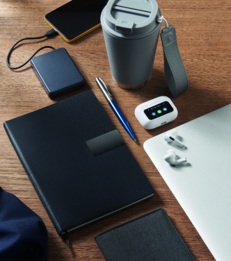 Logotrade profilprodukter bild: A5 anteckningsbok i mjuk PU